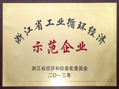 浙江省工業(yè)循環(huán)經(jīng)濟(jì)示范企業(yè)